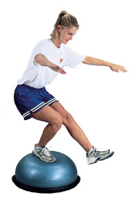 half yoga ball balance